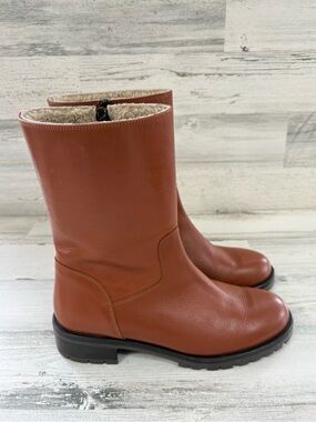 Lamica Women’s Size 40EU 9.5 US Mid Calf Made In Italy Side Zip Boots Round Toe